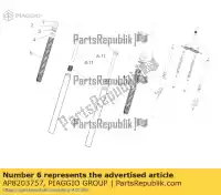 AP8203757, Piaggio Group, shock absorber. lh aprilia  sr zd4te 50 1997 1998 1999 2000 2001 2002 2003 2004 2016 2017 2018 2019, New