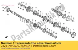 Aqui você pode pedir o eixo principal (14t) em Honda , com o número da peça 23211MV9670:
