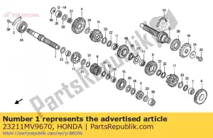 Honda 23211MV9670 eixo principal (14t) - Lado inferior