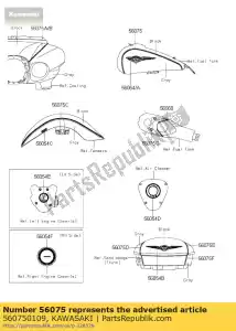 Kawasaki 560750109 modello, serbatoio del carburante - Il fondo