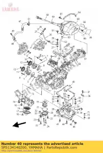 yamaha 5PS134140200 gasket, strainer cover - Bottom side