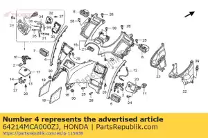 Honda 64214MCA000ZJ moldagem, l. acabamento do capuz * r2 - Lado inferior