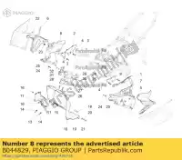 B044829, Piaggio Group, lato interno destro aprilia  caponord zd4vk000, zd4vka, zd4vk001, zd4vka01 zd4vkb000, zd4vkb001, zd4vkb003, zd4vkb00x, zd4vkb009 zd4vku00 1200 2013 2014 2015 2016 2017, Nuovo