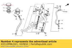 cilinder onderstel, rr. M van Honda, met onderdeel nummer 43510MBLD01, bestel je hier online: