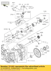 Ici, vous pouvez commander le démarreur-électrique auprès de Kawasaki , avec le numéro de pièce 211630055: