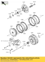 921531123, Kawasaki, boulon, 6,25 kx125-m1, Nouveau