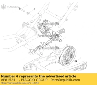 AP8152411, Aprilia, vis à six pans creux m10x59, Nouveau