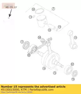 ktm 45130015000 naprawa korbowodu. 50ccm lc 2001r - Dół