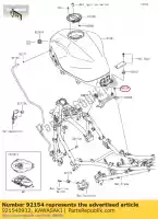 921540932, Kawasaki, bullone, presa, 6x14 ex300adf kawasaki  kle ninja z 300 400 650 2013 2014 2015 2016 2017 2018 2019 2020 2021, Nuovo