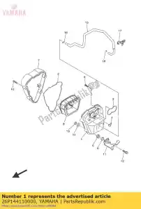 yamaha 26P144110000 case, air cleaner 1 - Bottom side