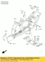 13271S030, Kawasaki, placa, motor mtg, rh ksf50-a1 kawasaki kfx 50 2003 2004 2005 2006, Nuevo