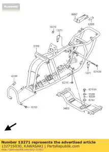 kawasaki 13271S030 placa, motor mtg, rh ksf50-a1 - Lado inferior