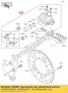 kawasaki 430805098DJ étrier-sous-ensemble, rr, blac vn900 - La partie au fond