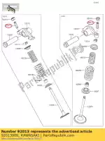 92013009, Kawasaki, parafuso, fenda, rocker kawasaki estrella eliminator 125 klf300 4x4 kvf300 prairie kvf650 kvf360 kfx700 kvf750 ksv700a6f ksv700b6f ksv700a7f klx230r klx230 250 300 650 360 700 750 230 , Novo