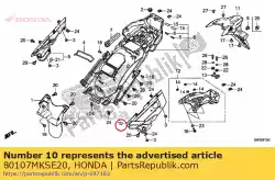 Aquí puede pedir cubierta l guardabarros b de Honda , con el número de pieza 80107MKSE20: