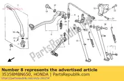 Here you can order the stay, stop switch from Honda, with part number 35358MBN650: