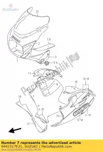 Suzuki 9441517E21 pannello superiore r. - Il fondo