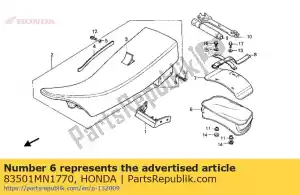 Honda 83501MN1770 bag comp.,tail - Bottom side
