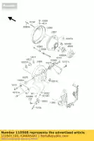 110501106, Kawasaki, bracket,head lamp,rh zr1100-d1 kawasaki zrx 1200 2001 2003 2004, New