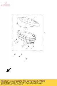 yamaha 5C3H35101200 snelheidsmeter assy - Onderkant