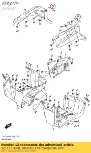 suzuki 9214331G00 cuscino, gua di fango - Il fondo