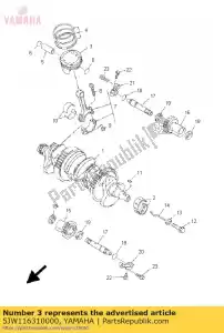 yamaha 5JW116310000 zuiger (std) - Onderkant