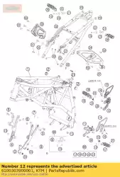 Qui puoi ordinare footr. Staffa anteriore r / s 05 da KTM , con numero parte 6100303900001: