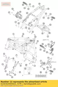 ktm 6100303900001 footr. staffa anteriore r / s 05 - Il fondo