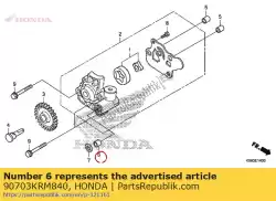 Aquí puede pedir pasador de clavija, 10x12 de Honda , con el número de pieza 90703KRM840: