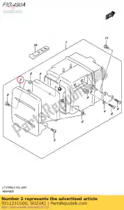 suzuki 9311231G00 lid,rear box - Bottom side
