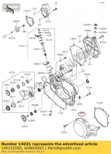 kawasaki 140310580 generador de cubierta kx85adf - Lado inferior