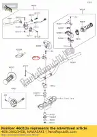 460120023458, Kawasaki, houder-handgreep, upp, p.silv klx45 kawasaki  klx 125 140 450 2009 2013 2015 2016 2017 2018 2019 2020 2021, Nieuw