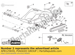 Aprilia AP8125830, Achterste achterbrug pin, OEM: Aprilia AP8125830