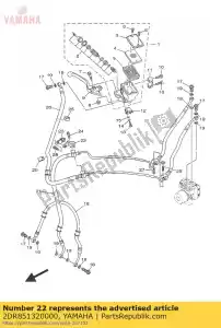 yamaha 2DR851320000 bracket, reflector 1 - Bottom side