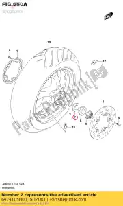 Suzuki 6474105H00 podk?adka dystansowa, o? tylna - Dół
