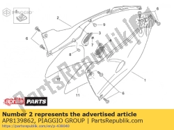 Aprilia AP8139862, Paneel rood, OEM: Aprilia AP8139862