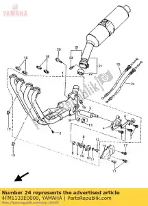 yamaha 4FM1133E0000 cable, polea 1 - Lado inferior