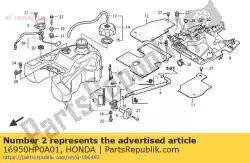 Here you can order the cock assy., fuel from Honda, with part number 16950HP0A01: