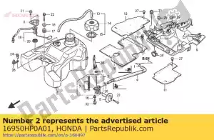 honda 16950HP0A01 cock assy., fuel - Bottom side