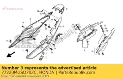 Here you can order the cowl, r. Rr. *nha66p* (nha66p pearl sunbeam white) from Honda, with part number 77220MGSD70ZC: