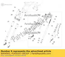 Aquí puede pedir casquillo guía de primavera de Piaggio Group , con el número de pieza B064062: