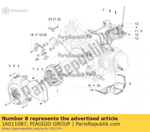 aprilia 1A011087 capot latéral d'échappement - La partie au fond