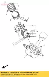 Aqui você pode pedir o conjunto de anel de pistão (4º o / s) em Yamaha , com o número da peça 2GV116104000: