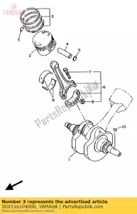 yamaha 2GV116104000 conjunto de anel de pistão (4º o / s) - Lado inferior