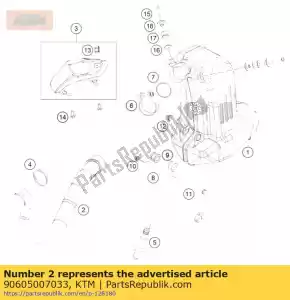 ktm 90605007033 exhaust manifold - Bottom side