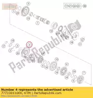 77733011000, KTM, engranaje loco 1ra g. t = 32 ktm  exc freeride sx xc xcf 250 350 2013 2014 2015 2016 2017, Nuevo