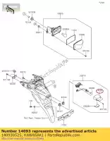 140930525, Kawasaki, 01 capa, lâmpada de licença kawasaki  125 230 300 2017 2018 2019 2020 2021, Novo