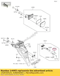 Aquí puede pedir 01 cubierta, luz de matrícula de Kawasaki , con el número de pieza 140930525: