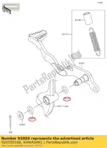 Kawasaki 920550168 ring-o, od = 18,5 - Onderkant