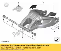 33358549982, BMW, rear wheel swinging arm, black bmw  1000 2012 2013 2014 2015 2016 2017 2018 2019 2020, New